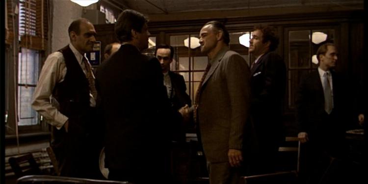 Sollozzo e Vito Corleone, da Il Padrino